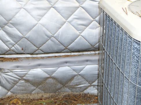 Note how the blanket extends below grade.