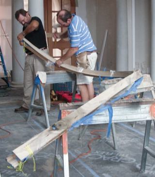 To minimize springback, rail sections should set at least 72 hours before they’re removed from the form.