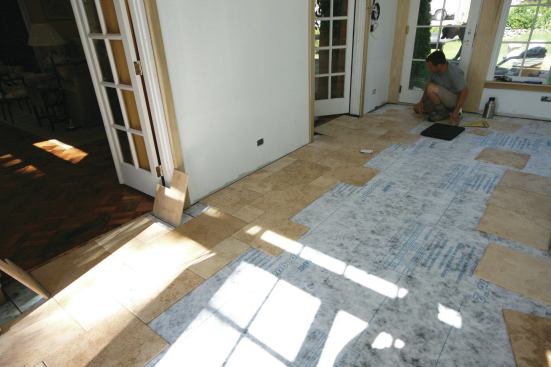 It took a day to cut and dry-fit the stone to conform with the pattern.
