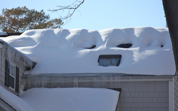 Another type of load that code addresses is snow, where accumulation can concentrate extra weight in smaller areas for periods of time. Local jurisdictions have guidelines for the roof framing to accommodate those loads.