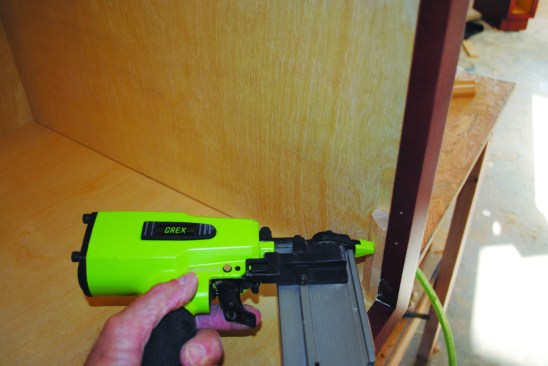 Glue blocks reinforce the attachment.