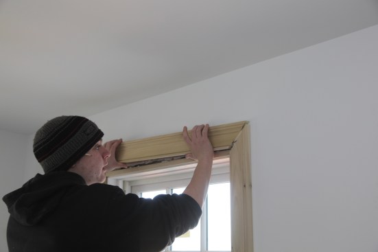 The head casing slides into place as the biscuits engage with the slots on the side casings.