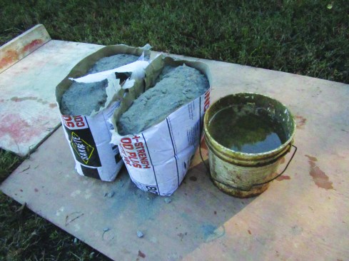 For wheelbarrow mixing, measure water more precisely.