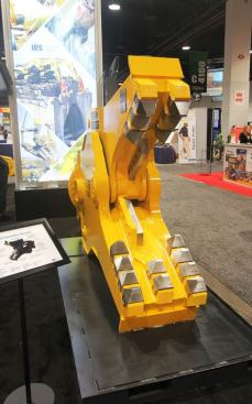 A crushing attachment for demo work.