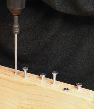 To gauge the balance between maximum torque and overload protection, the author drilled 1/8-inch by 2 1/2-inch pilot holes in Douglas fir and then drove two 1/4-inch by 4 1/2-inch lag screws as deep as possible with each tool.