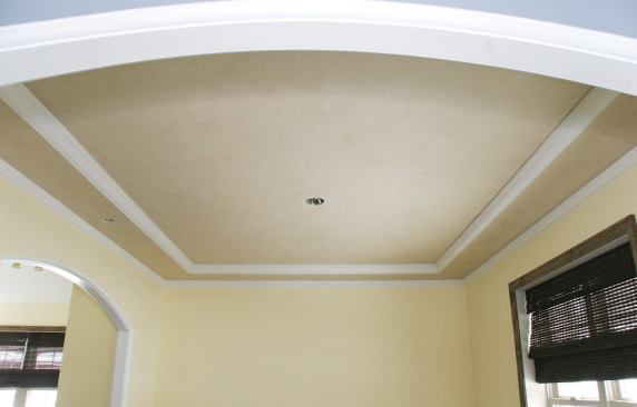 In this room, I also applied a Venetian plaster finish to the ceiling, another drywall upgrade I offer.