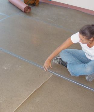 Adjoining sheets can be either butted or overlapped. Butt joints are held together with a single layer of duct tape, overlapping joints with a double layer.
