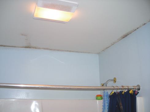 Mold and mildew growing on the bathroom ceilings was all the evidence needed that the ventilation fans were not working effectively.