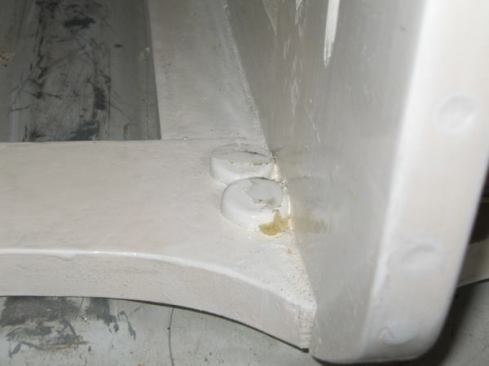 The main drawers slide on plastic furniture glides; these are out near the tailgate.