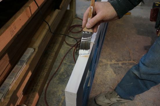 Mortising exposes raw wood. Applying a coat of fast-drying primer to the exposed areas helps prevent problems from moisture in the future.