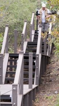 Eva-Tech decking (eva-tech.com) is used extensively in this safari camp.