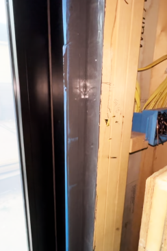 ...  and a bead of fluid-applied completes the inside air seal.