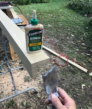 For painted trim work, the author seals cuts with an exterior wood glue.