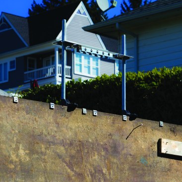 For a Simpson Strong-Wall to be installed in the front wall, a template first needed to tie into the foundation.