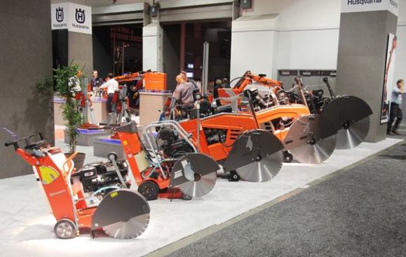 A selection of Husqvarna pavement saws