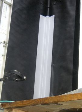 A custom sheet-metal shop fabricated battens and metal trim elements for the project, including inside corner trim.