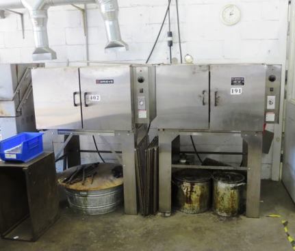 These electric ovens are used for heat treating blades.