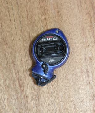 I dislike most chalk lines because they are bulky and spill chalk all over the place. The Chalk-Rite II is great. It produces a very thin line and has a geared reel that winds the quickly. The line passes through an O-ring seal so chalk doesn’t come spilling out with it. I like the low-profile housing and the little keeper that secures the hook. I keep a few of these around with different colors for corrective layout.