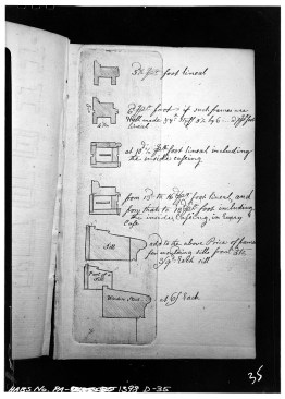 Window details shown in an original edition of the 1786 Rulebook.