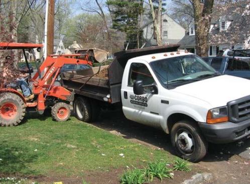 While he rents excavating equipment for each job, he also owns a small dump truck.