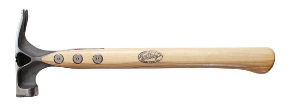The Woody is based on a design by Todd Coonard and was brought to market by the Hart Tool Company. Good looks, a clever name, and an unusual head to handle interface made this hammer a status symbol on framing sites. It one liability was the price; at twice the cost of other hammers it was not a tool you wanted to leave lying out during lunch break.
