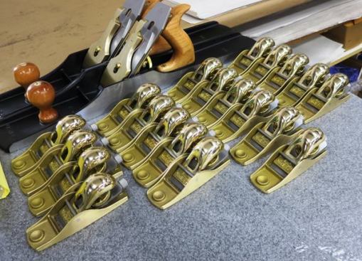 These finished tools have been wiped down to remove hand prints and are ready to be wrapped in rust proof paper, boxed, and shipped.