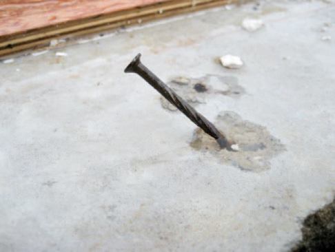 A spiral shank nail.