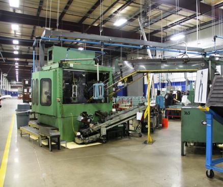 This 1990s era mechanical machining center came from the company’s old plant in Skokie, Illinois and serves as backup for a more modern device. Known simply as the “Green Machine”, it was top-of-the-line technology when new. Its claim to fame was that it could perform multiple operations without re-clamping the piece. The more times you reposition a piece during machining the more chances there are to introduce error.