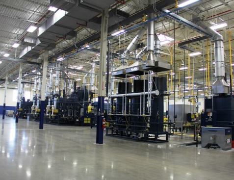This is the inside of Klein’s newest facility, the recently opened heat treating plant in Mansfield, Texas. Heat treating involves hardening and annealing metal so it possesses the desired combination of hardness and toughness.