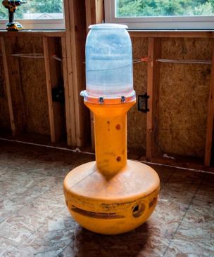 Temporary Lighting. We use 
Wobble Lights for all our temporary indoor lighting. Over the years we’ve managed to collect three, two 175-watt models and one 400 watt model. Ours are metal halide but you can also get them with LED or fluorescent bulbs. On most jobs we’ll daisy chain the three of them together and that will provide sufficient light during dark winter months.