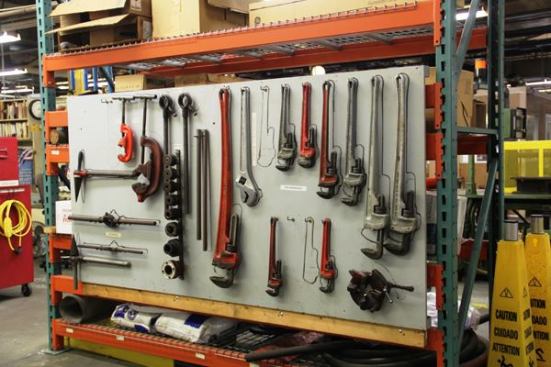 The maintenance area is indicative of how well-organized things are at any successful factory. Losing or misplacing tools costs time and money and will put you out of business. Whenever I come back from a factory visit I feel like cleaning and reorganizing my shop.