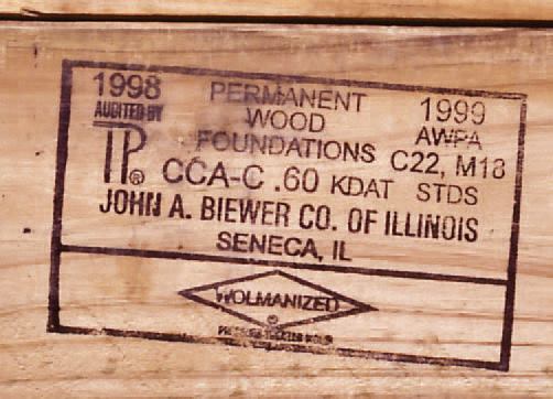 All framing lumber and plywood used in ground-contact areas must carry a grade stamp identifying it as suitable for foundation use.