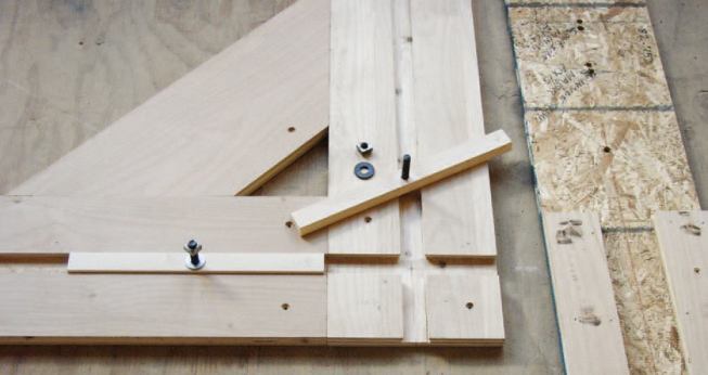 The wedge-shaped ways, ripped from the solid maple, were sanded smooth and had just enough play to slide freely.