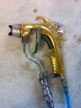 AAA guns deliver HVLP efficiency with airless style production.