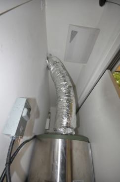 Panasonic’s fantastic ERV lives in the mech close, too, in the ceiling above the HP water heater.