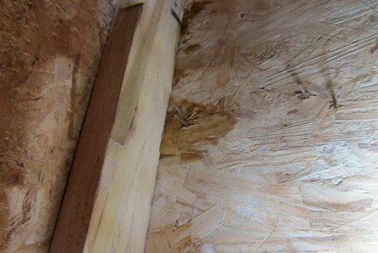 Corrosion, even rot, around fasteners through the sheathing was seen.