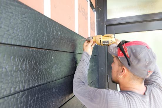 Face-screwed siding makes it really easy to pull off later if we ever had a reason.