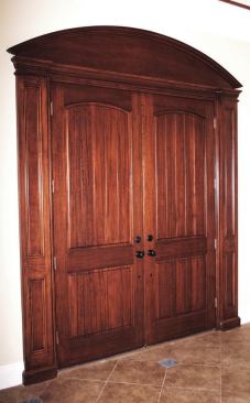 Finished mahogany entryway