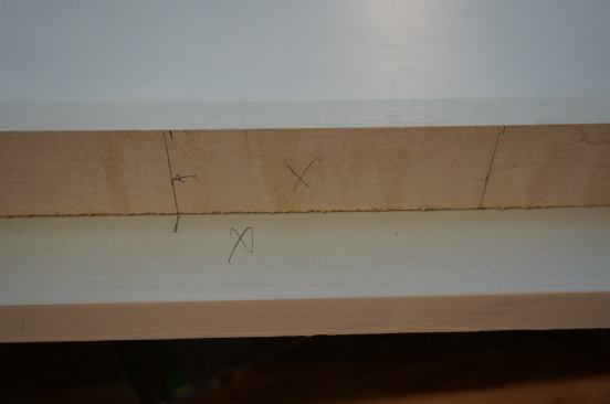 After positioning the story pole, transfer the hinge locations directly to the jamb.