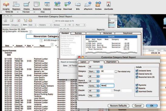 Under the Content tab, specify the level of detail you want.