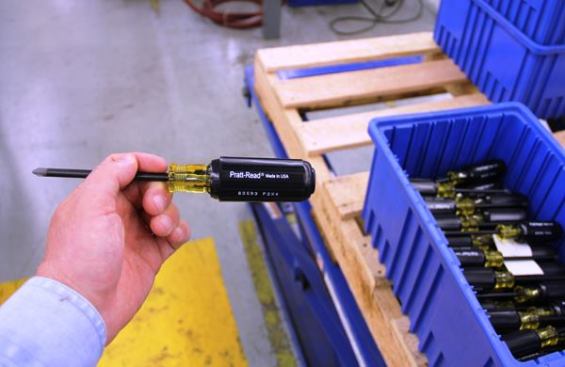 IDEAL claims to manufacturer 70% of the screwdrivers sold in the U.S. Some are produced in Sycamore; others come from Western Forge, a subsidiary with a plant in Colorado. Pratt-Read, a Connecticut company that began making screwdrivers in1830 went bankrupt in 2009 and was purchased by IDEAL. IDEAL closed the acquired company’s plants but continues to produce under the Pratt-Read label. It also private labels screwdrivers. I agreed not to disclose the names of the brands I saw being made. Let me put it this way, if a screwdriver bears the house brand of a hardware chain or big box store, and the label says Made in the USA, then there’s a reasonably good chance it came from IDEAL.
