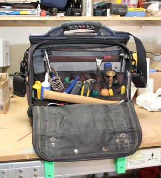 Veto Pro Pac XL Bag I keep my everyday tools in this bag. I like it because it’s heavily constructed and has a slim profile so it takes up less space in my vehicle. The small size of this bag forces me to be more organized than I might otherwise be – though the contents can get pretty jumbled when I’m in a hurry.