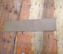 Figure 13. Make a template for the structural treads from cardboard or thin plywood.