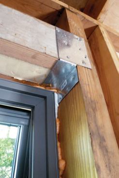 Inside, the units were sealed to the rough opening with spray foam.