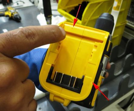The testing machines leave a mark on the base to indicate the tool has been tested. The marks on this tool show that it has been through two different tests. If a mark is missing you know someone skipped a step.