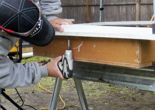 Assembling the Cap: I screwed the tapered side pieces to the top.