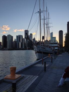 Looking from Navy Pier toward downtown Chicago.