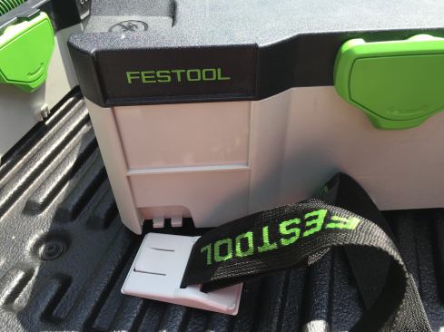 The slots on the side don't offer a very stout connection for the shoulder strap. I learned this when hopping off a stool with the CT SYS over my shoulder. When I landed the clip popped out of it's slot here. Using the top mounts is recommended if you'll be moving up and down on a ladder or otherwise moving around quickly. I wished the tabs had been a little larger on these clips, which probably would eliminate the issue altogether.