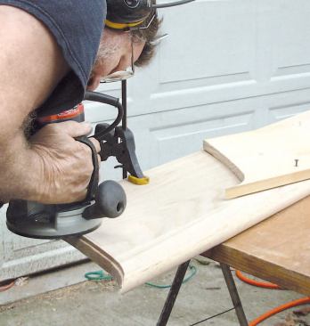 Repeat for Treads: I flush-trim the excess.