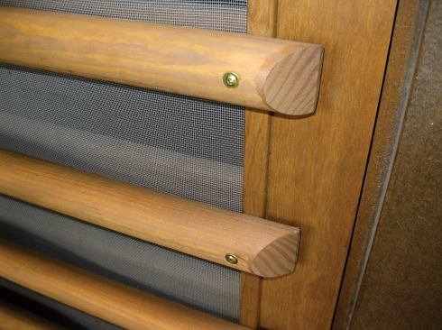 We use common washer-head screws to install the rails.